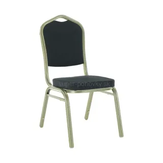 Stohovateľná stolička ZINA 2 NEW sivá / champagne