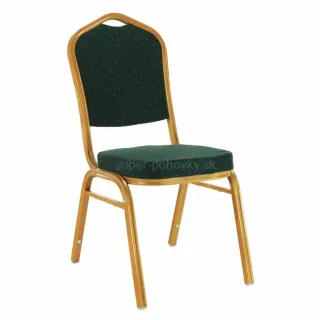Stohovateľná stolička ZINA 3 NEW zelená / zlatý náter