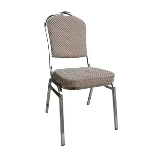 Stohovateľná stolička ZINA 3 NEW béžový vzor / chróm