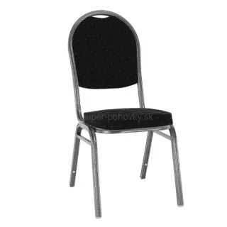 Stohovateľná stolička JEFF 3 NEW čierna / sivý rám